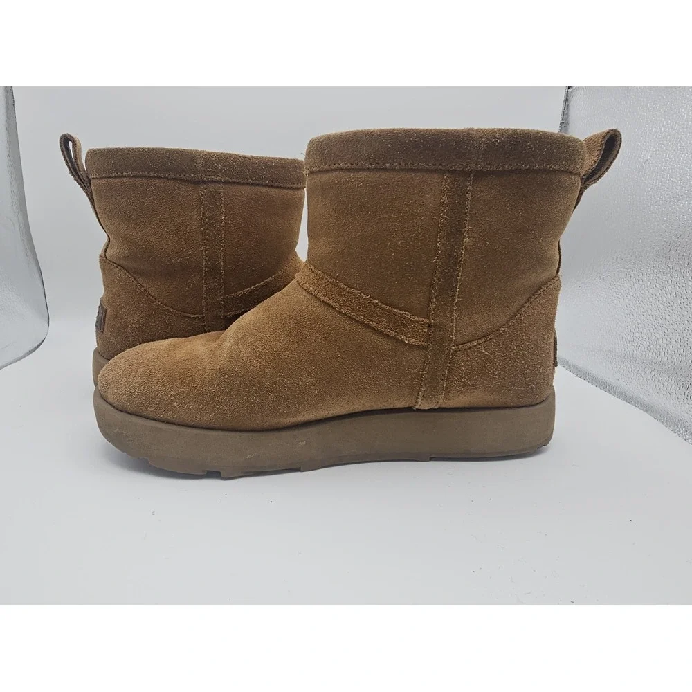 Size 8 - UGG Women's Classic Mini‎ Waterproof Leather Boots 1019641 Chestnut